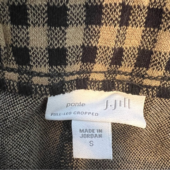 J.Jill flare cropped pants gingham tan and black size small - Picture 4 of 4